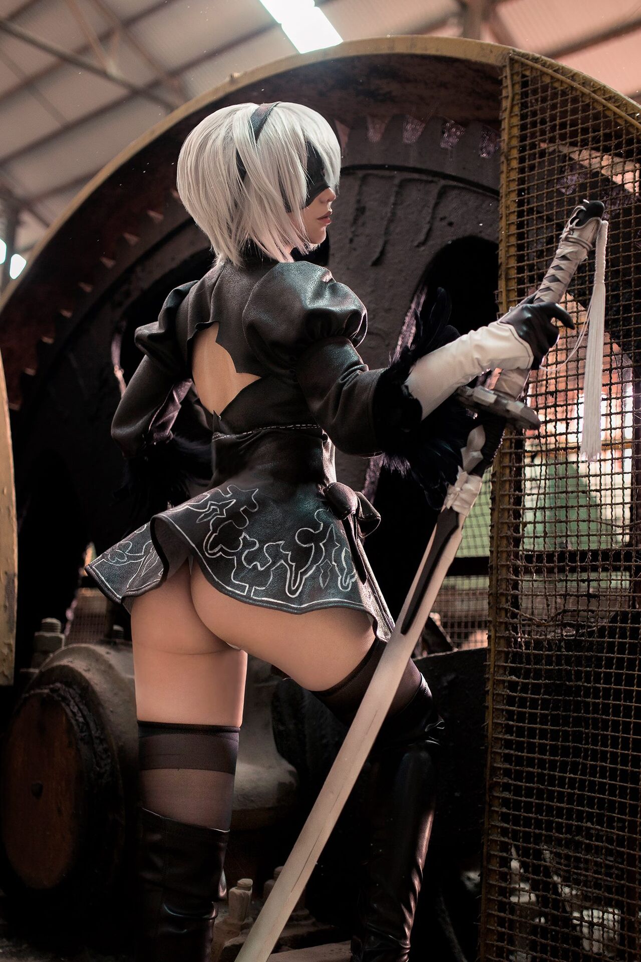 Косплей 2B в разных костюмах и белье из NieR Automata от Chihiro Chang