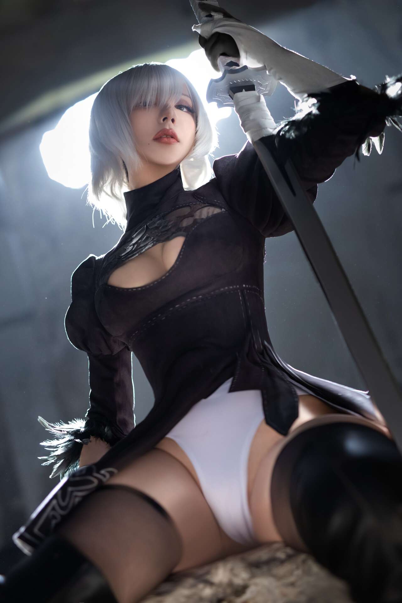 Косплей 2B в разных костюмах и белье из NieR Automata от Chihiro Chang