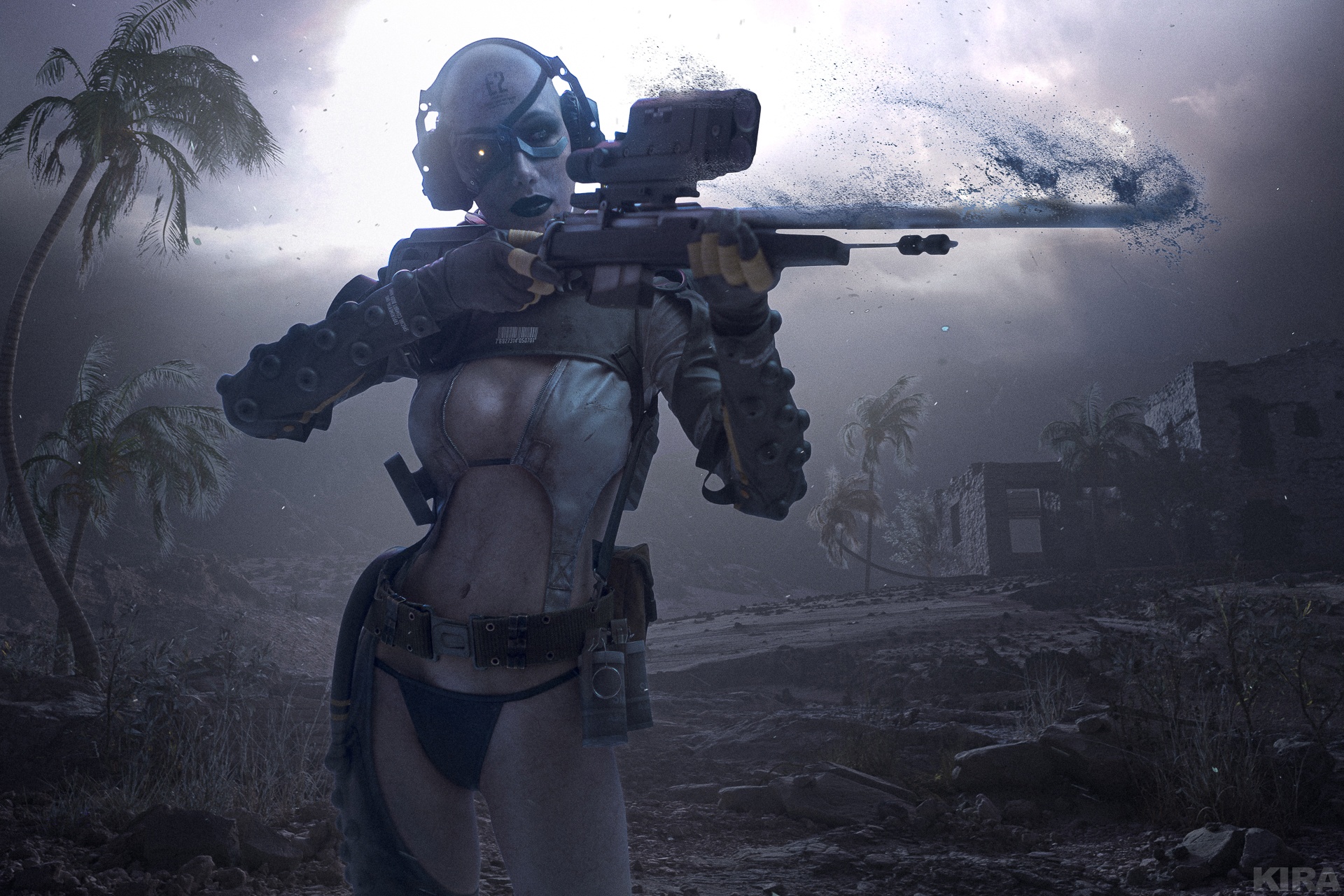 Косплей Skull Sniper из Metal Gear Solid V: The Phantom Pain от Frau Haku
