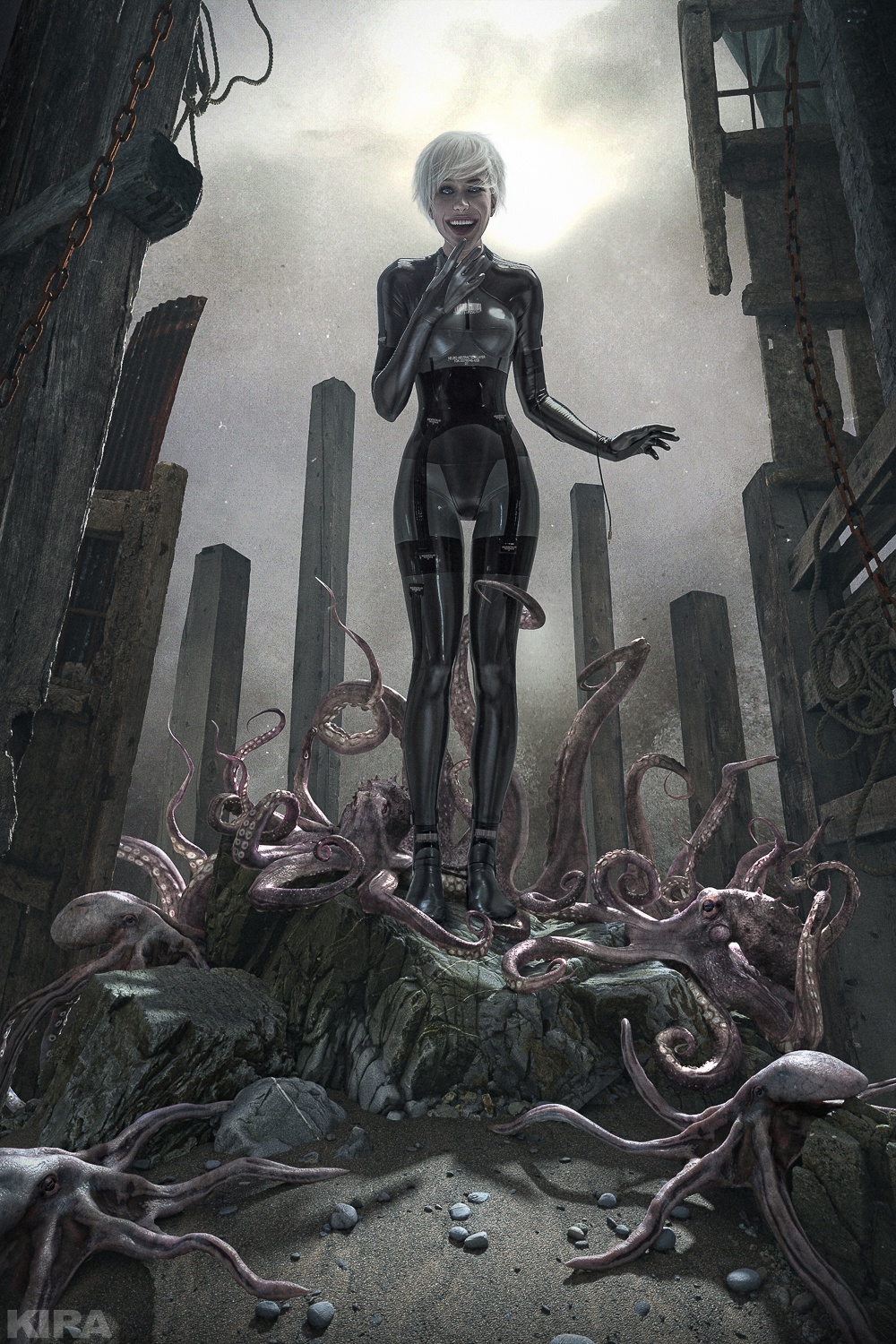 Косплей Laughing Octopus из Metal Gear Solid 4: Guns of the Patriots от Frau Haku