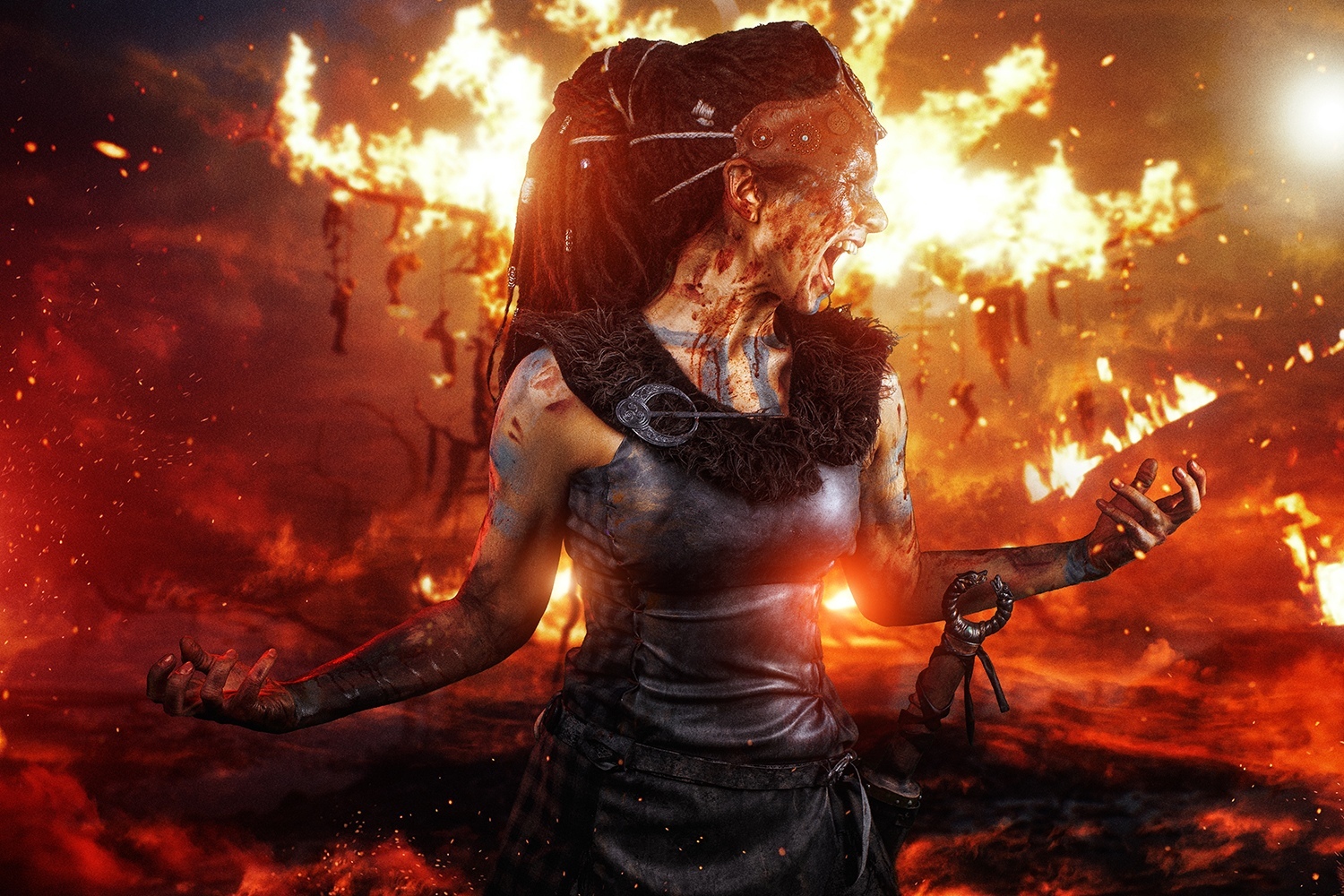 Косплей воительнице пикты Senua из Hellblade: Senua’s Sacrifice от Elena Samko