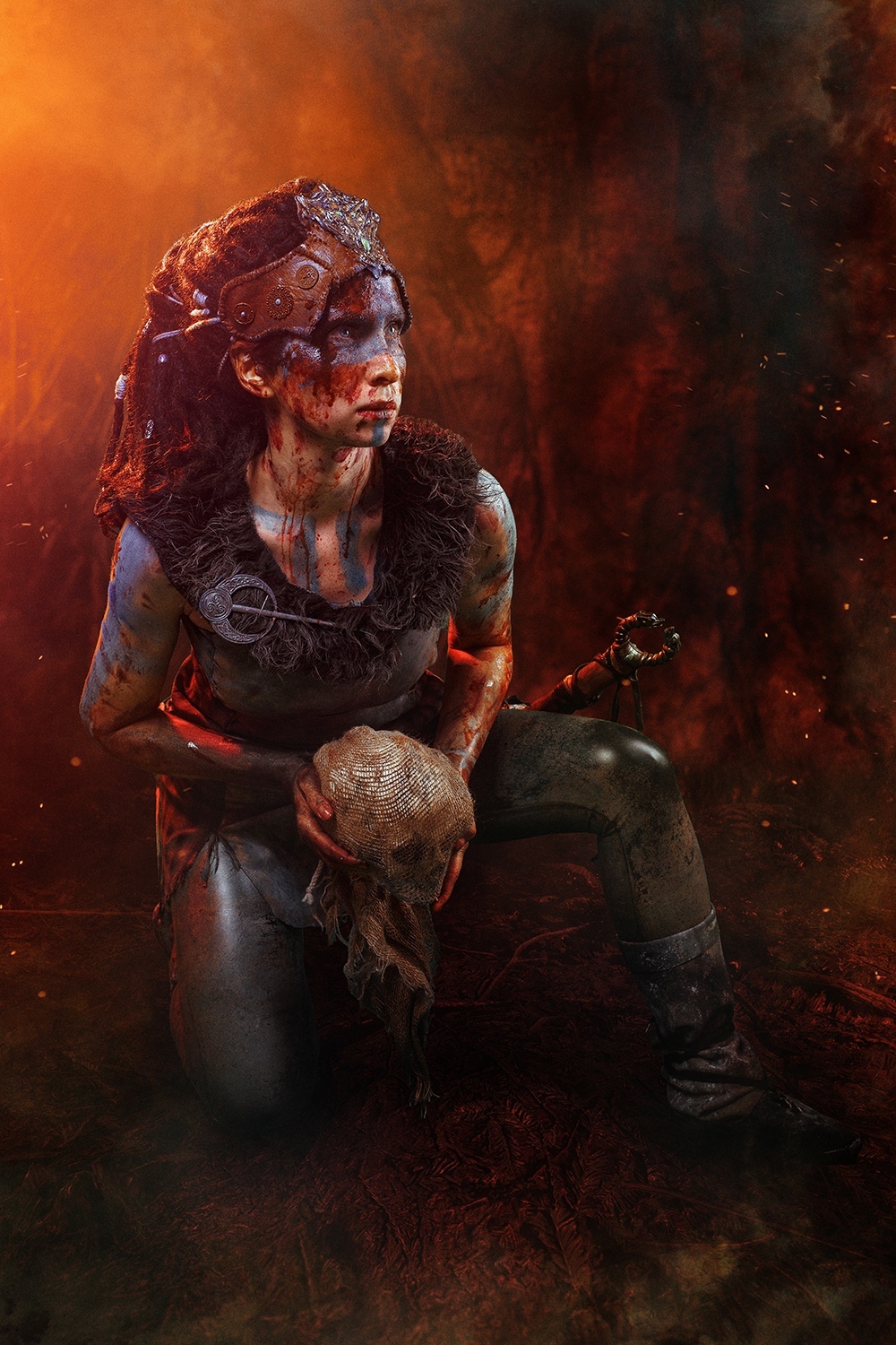 Косплей воительнице пикты Senua из Hellblade: Senua’s Sacrifice от Elena Samko