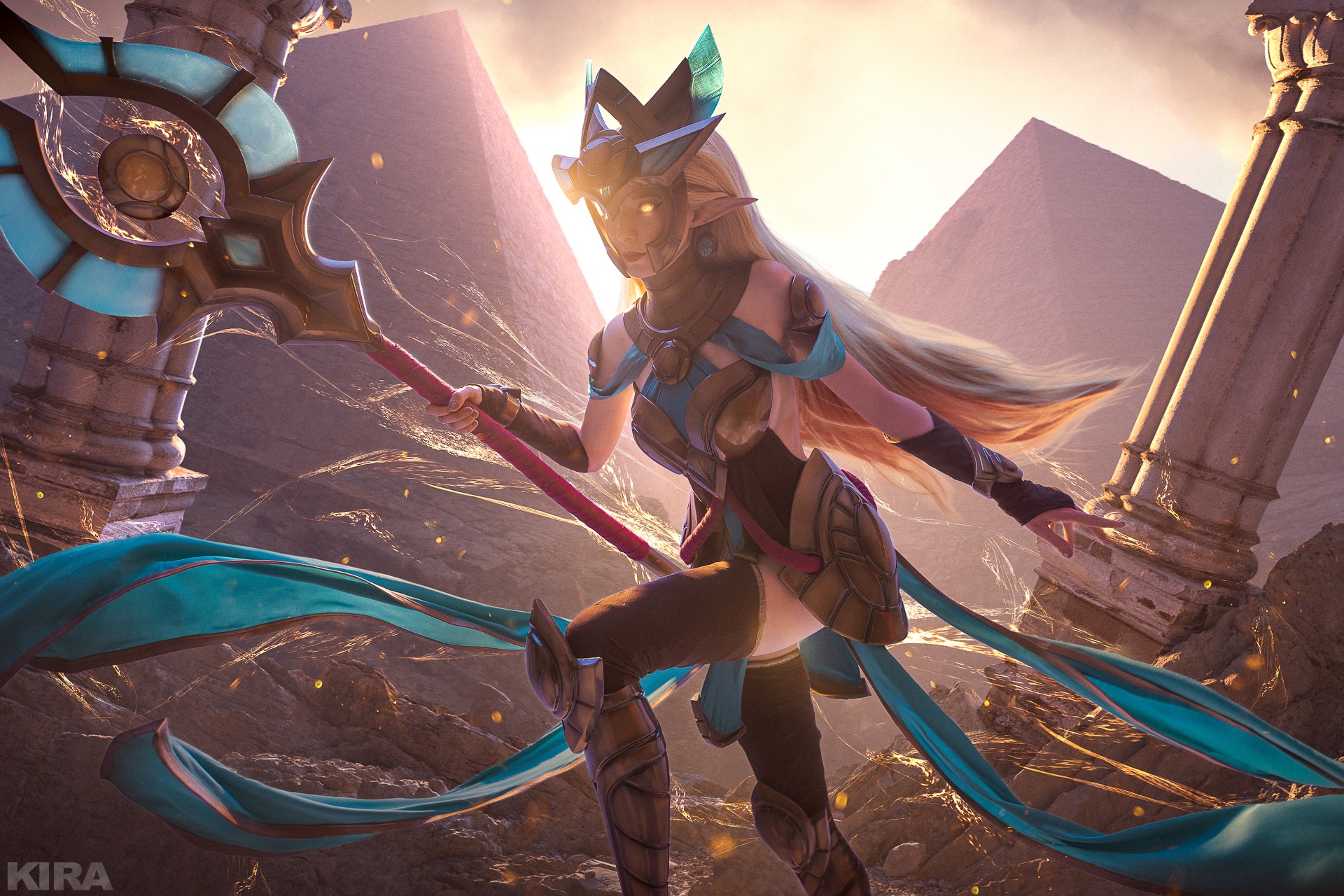 Косплей Janna в скине Guardin of the sands из League of Legends от Ulianna__m