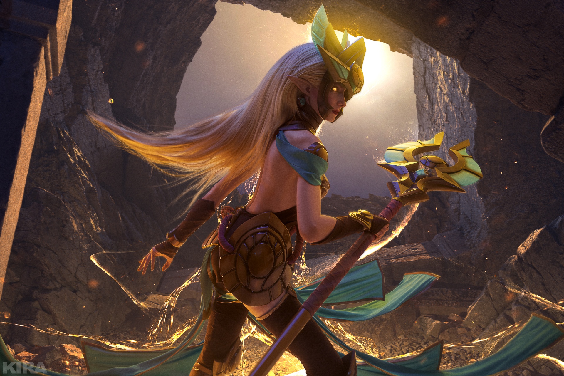 Косплей Janna в скине Guardin of the sands из League of Legends от Ulianna__m