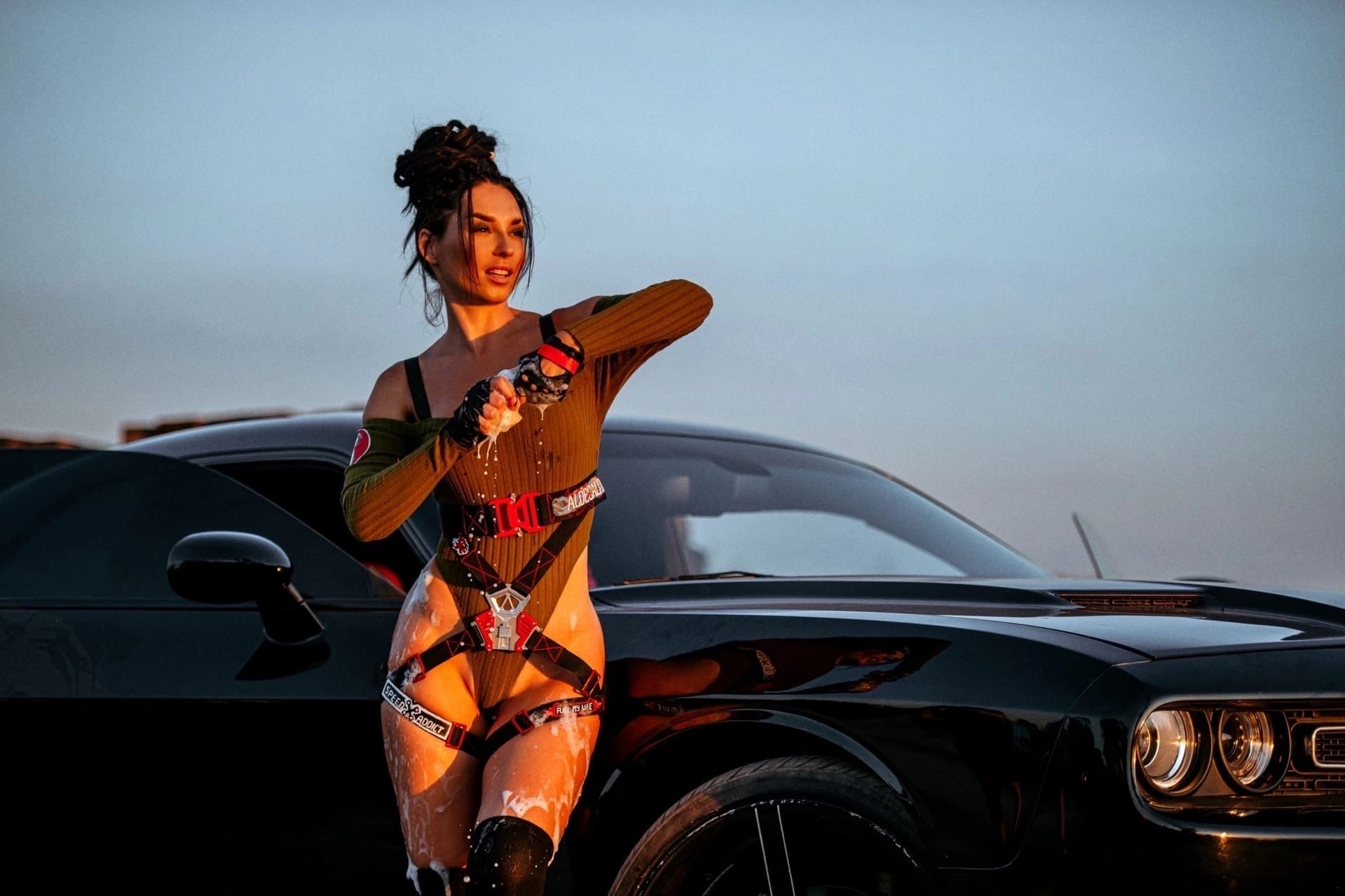 Косплей кочевницы Panam Palmer из Cyberpunk 2077 от Анны Шаховской