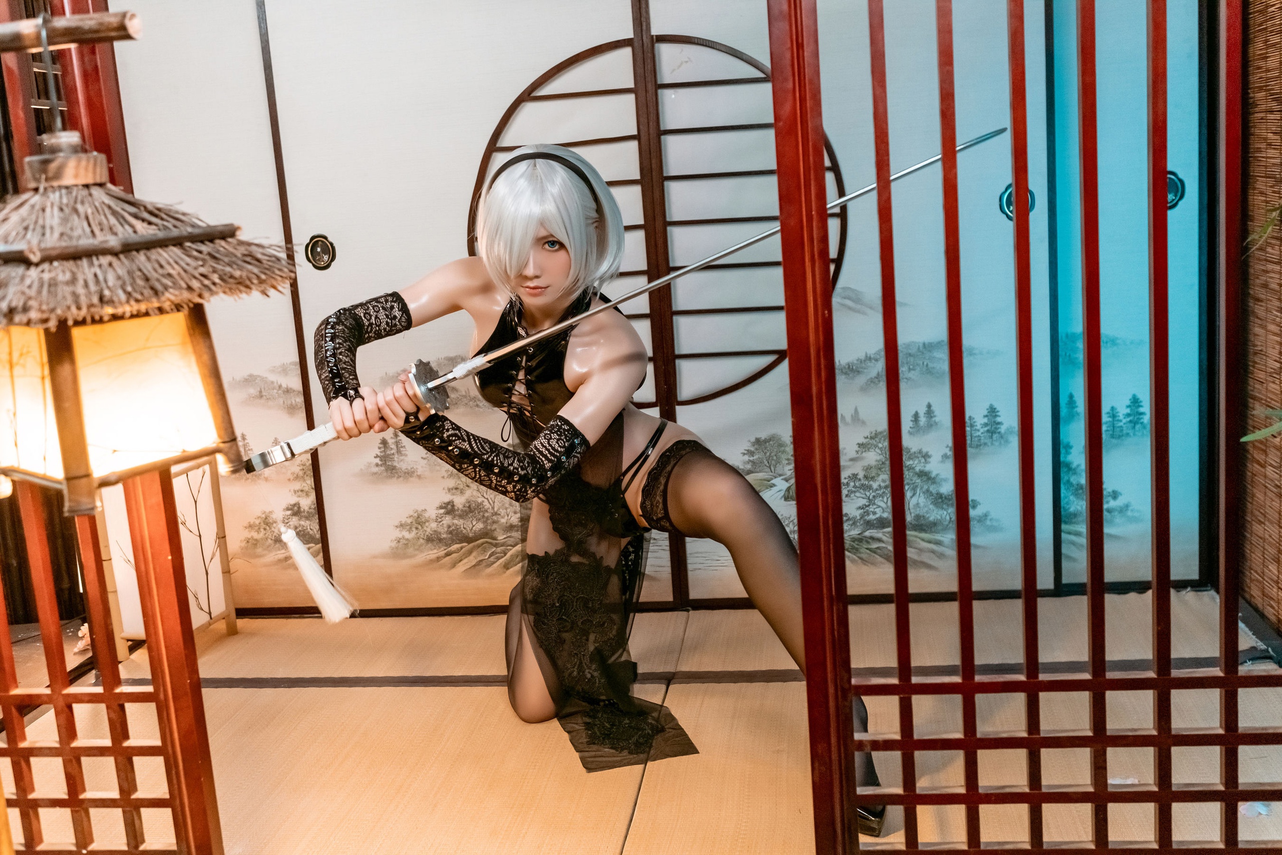 Косплей 2B Miyan Cheongsam из NieR: Automata от Izumi Spring Peach Welfare