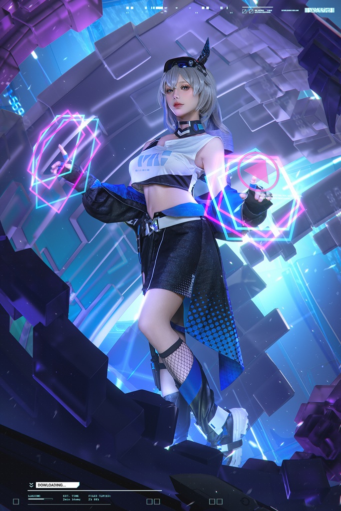 Косплей гениальной хакерши Silver Wolf из Honkai: Star Rail от Yaokoututu