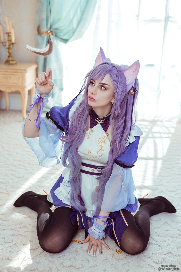 Косплей скептики Keqing из Genshin Impact от Fishy Cosplay 5