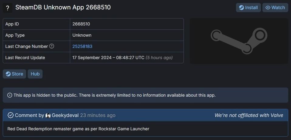 Видимо Rockstar случайно раскрыла данные о Pc версии Red Dead Redemption Remastered