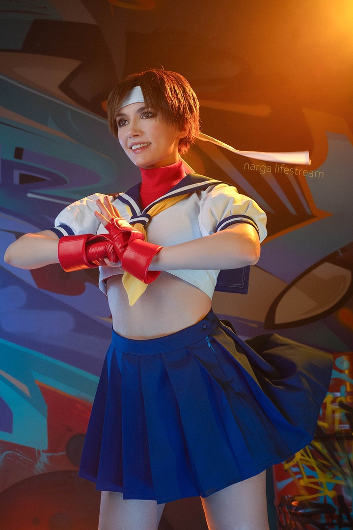 Косплей боевой Cammy White и Sakura из серии файтингов Street Fighter от Lady Melamori и Narga Aoki 9