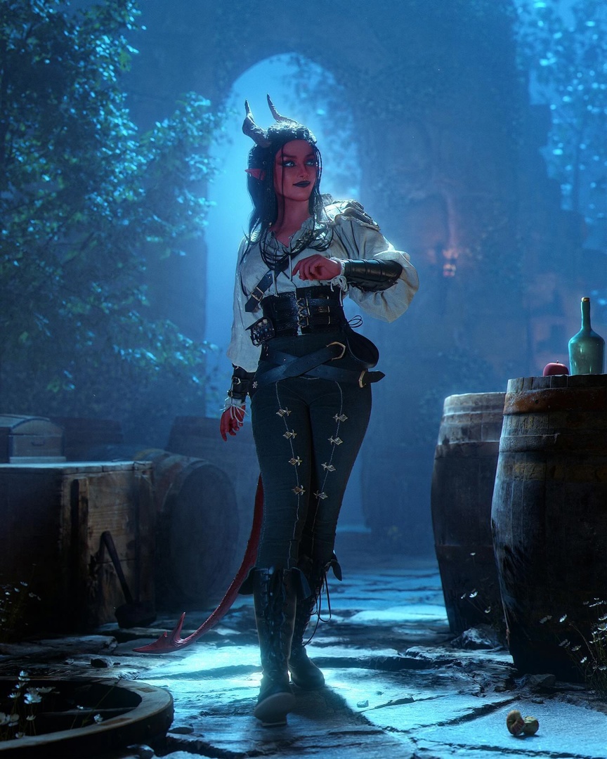 Косплей представительницы расы Tiefling из Dungeons & Dragons (baldur's Gate Iii) от Dark Incognito 7