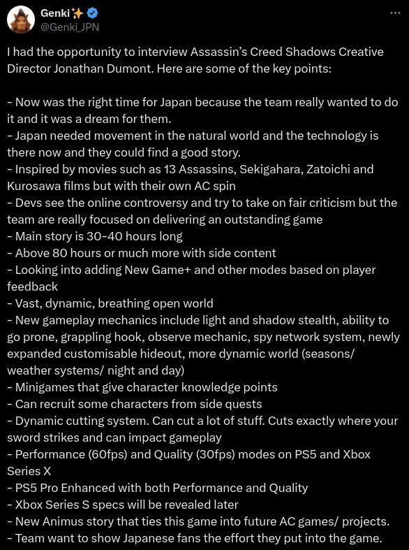 Assassin’s creed shadows: 30 часов на сюжет, 80+ для хардкорщиков