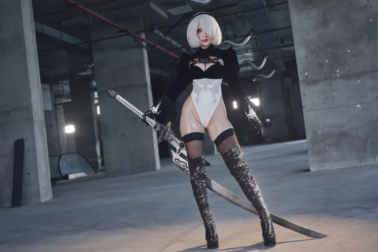 Косплей 2b из Nier Automata от Puypuychan 2